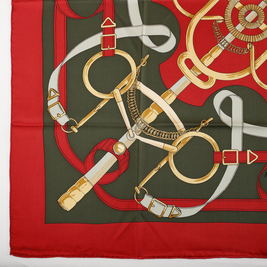 "Eperon d'Or" 90cm Silk Scarf