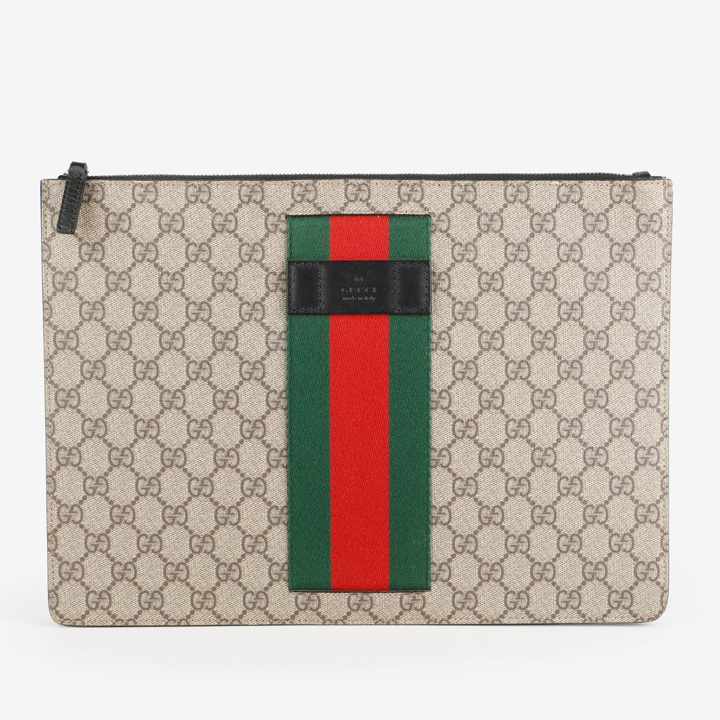 Supreme Coated Canvas Zipped Clutch, (missing strap)