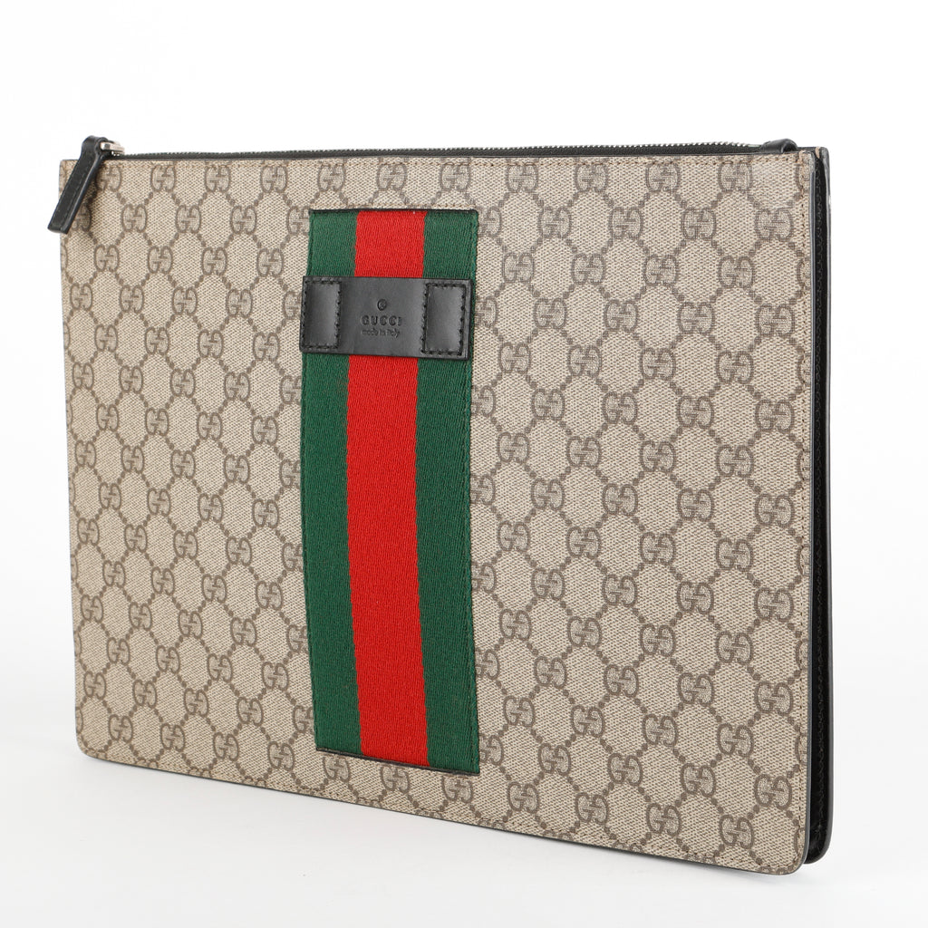 Supreme Coated Canvas Zipped Clutch, (missing strap)