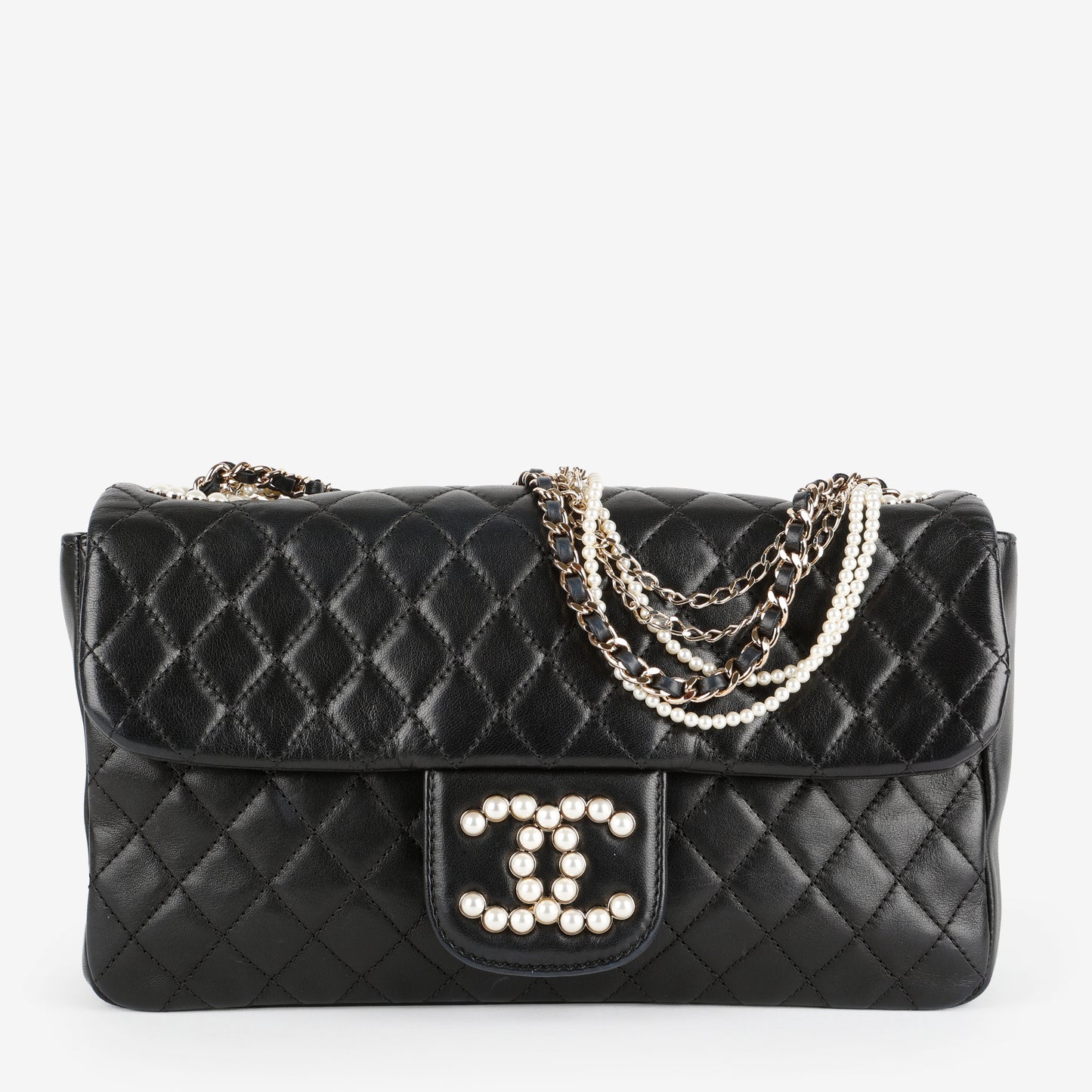 Medium Westminster Pearl Flap, Quilted Lambskin