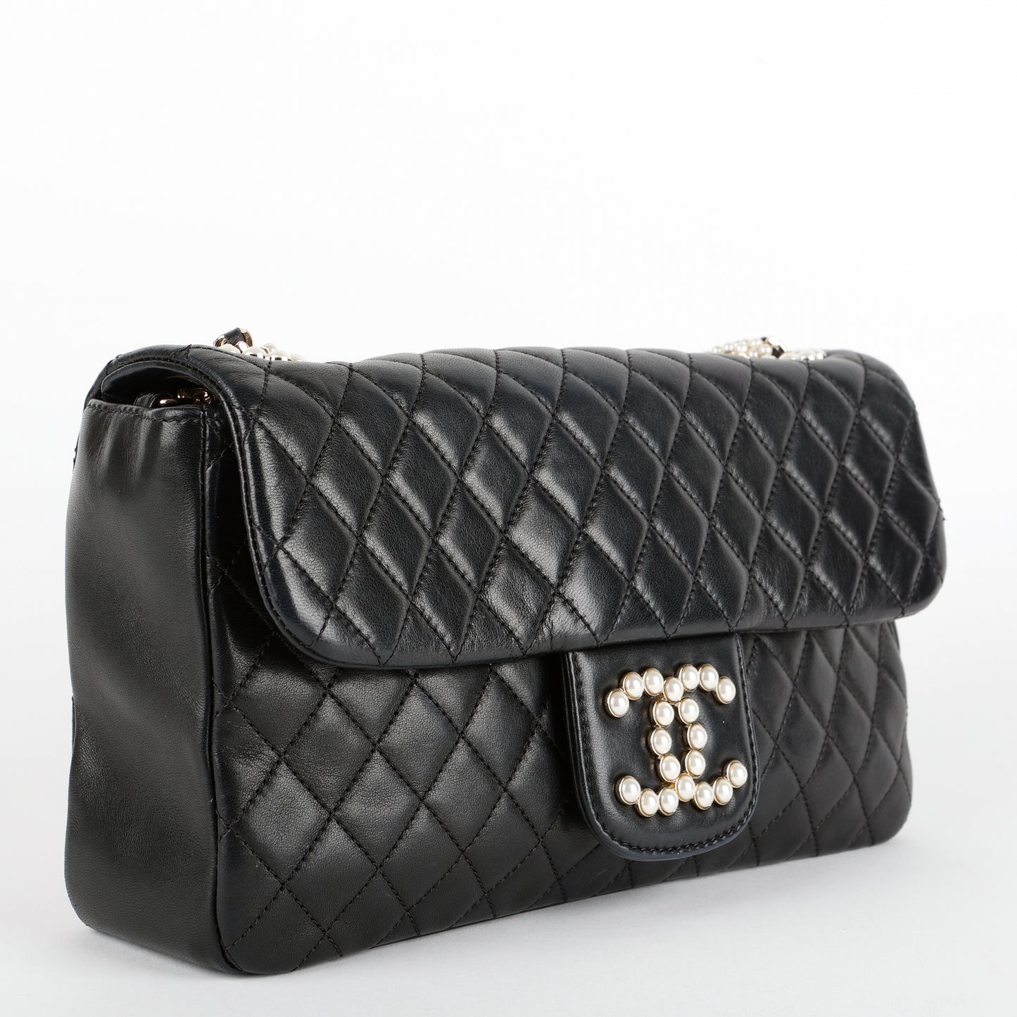 Medium Westminster Pearl Flap, Quilted Lambskin