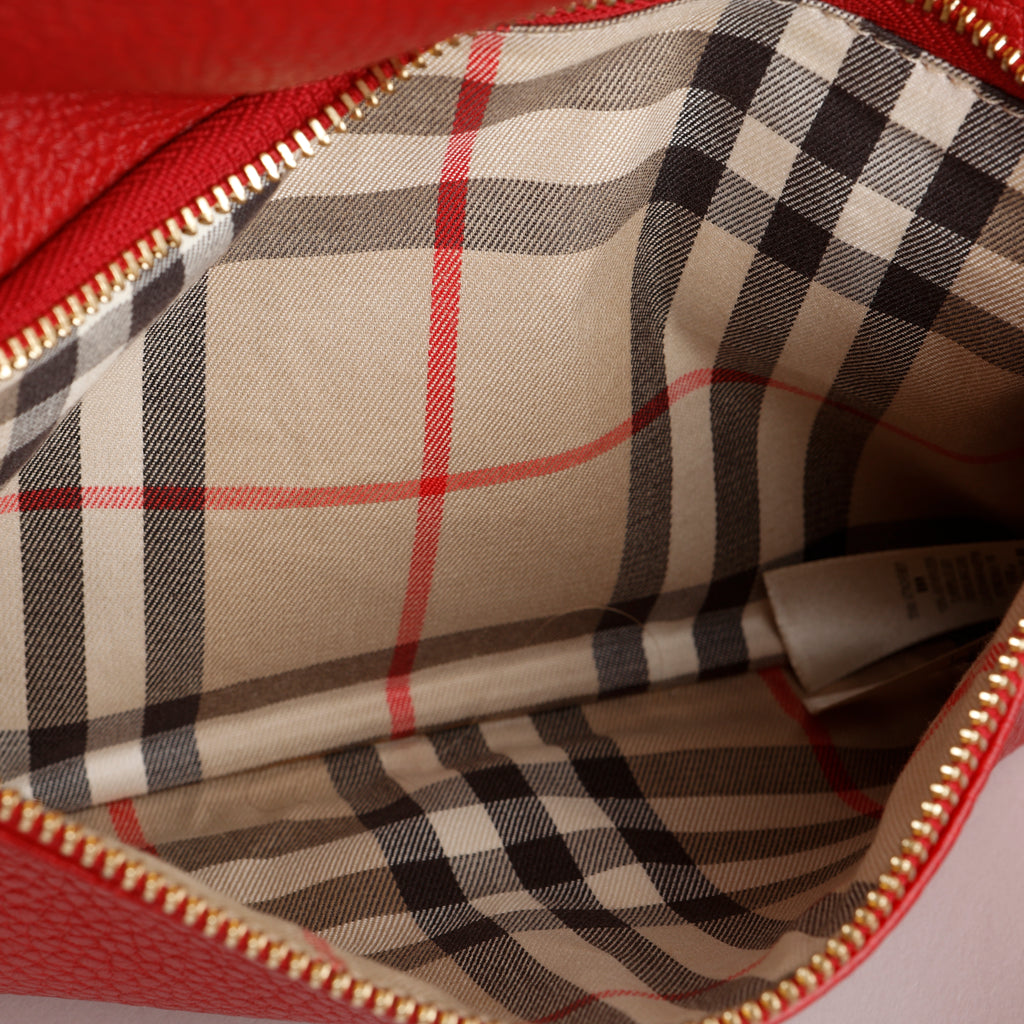 Adeline Fold Over Wristlet Clutch, Red Calfskin