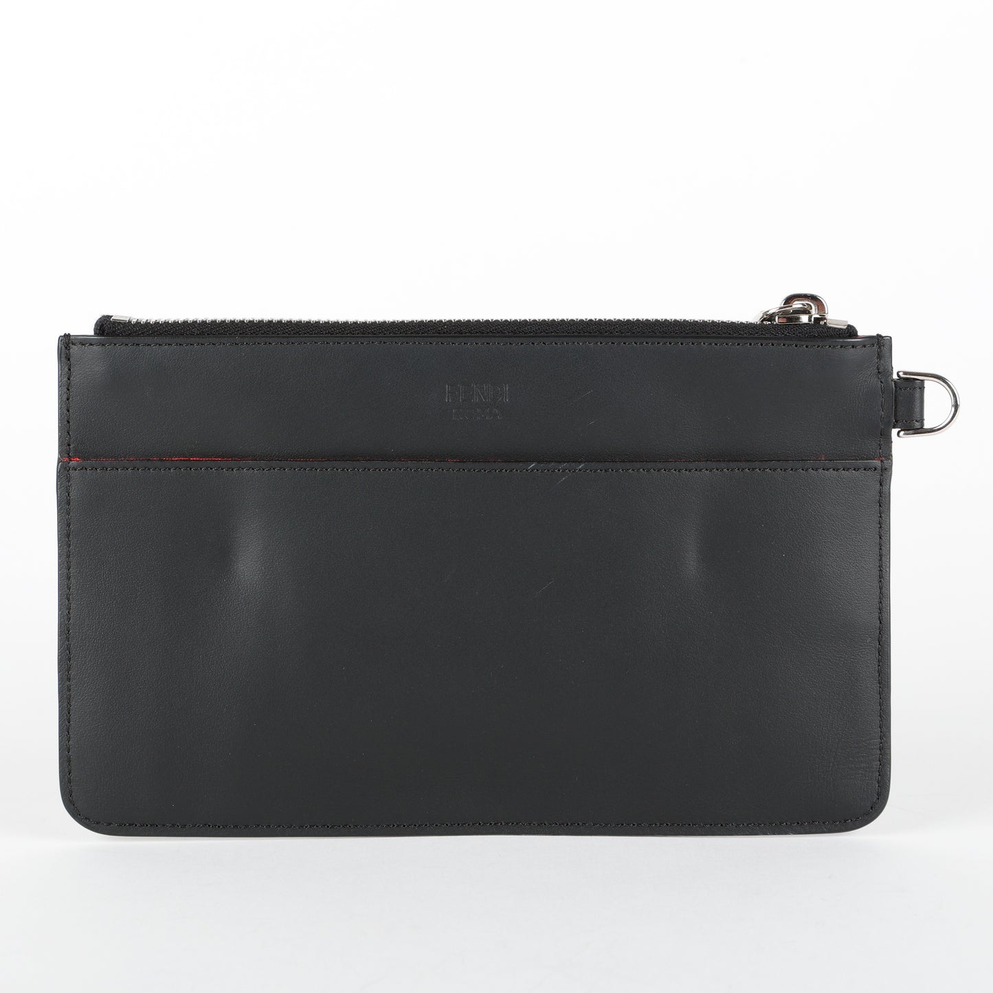 Small Elite Monster Eyes Pouch, Black/White/Silver