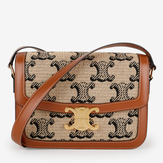 Triomphe Teen Shoulder Bag Brown