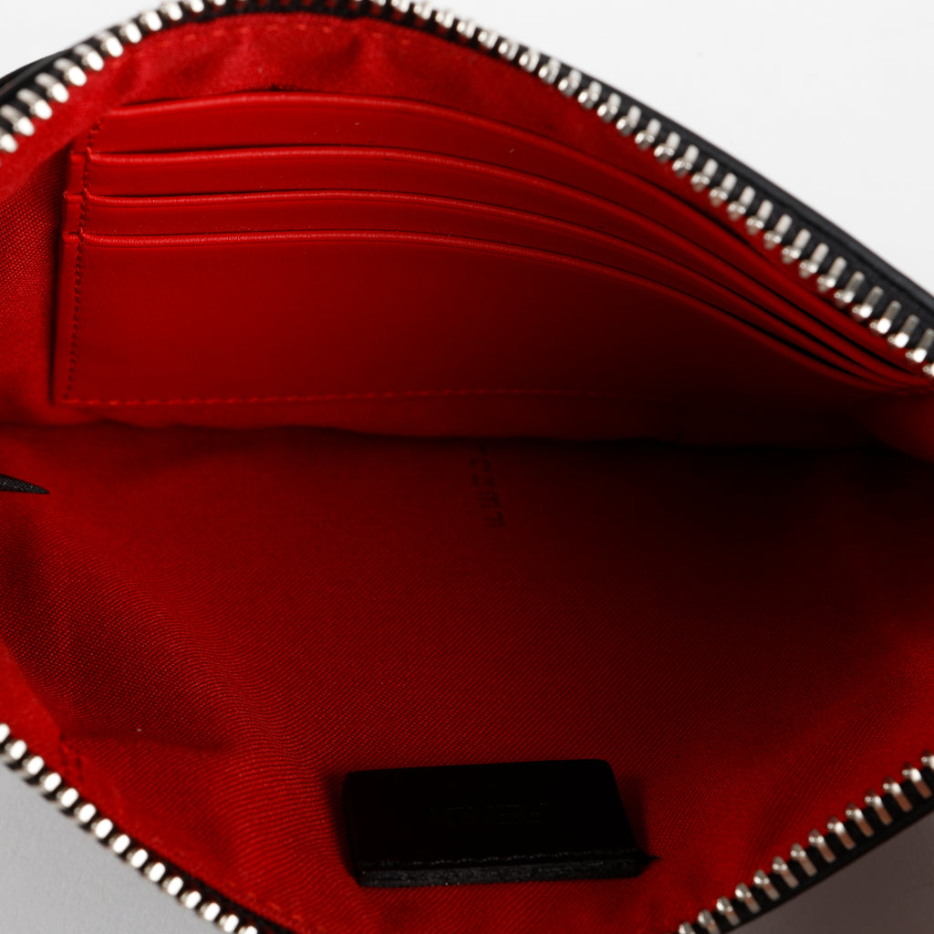 Small Elite Monster Eyes Pouch, Black/White/Silver