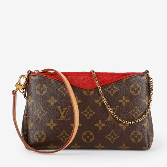 Pallas Clutch, Monogram Red