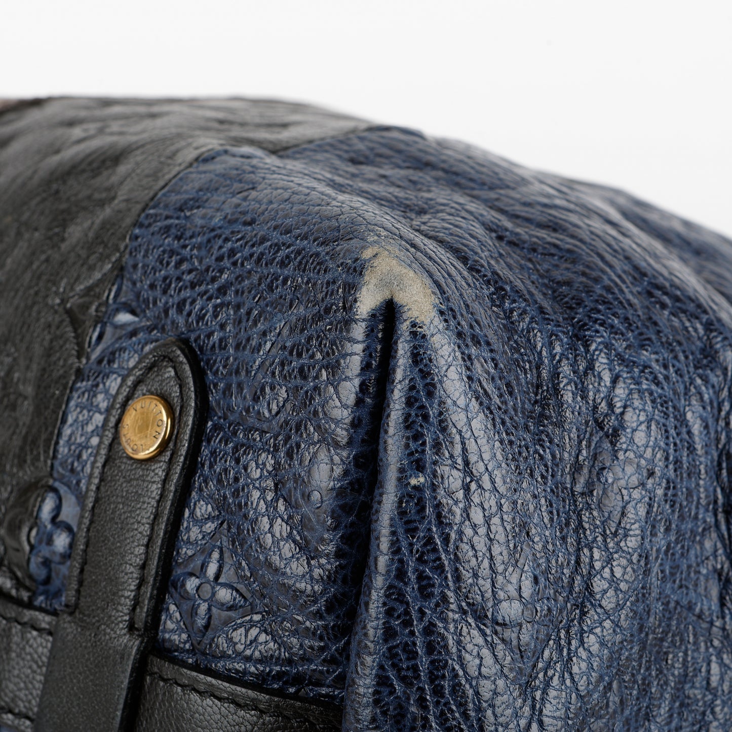 Marine Blocks Tote, Monogram Ostrich