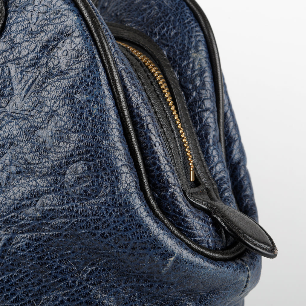 Marine Blocks Tote, Monogram Ostrich