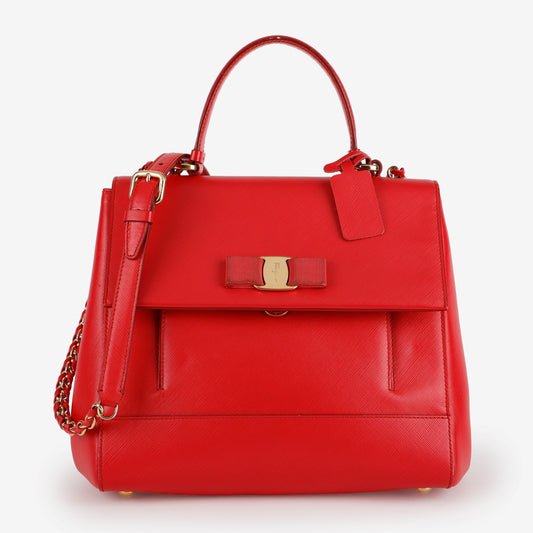 Carrie O Chain Shoulder Bag, Pamplona Red