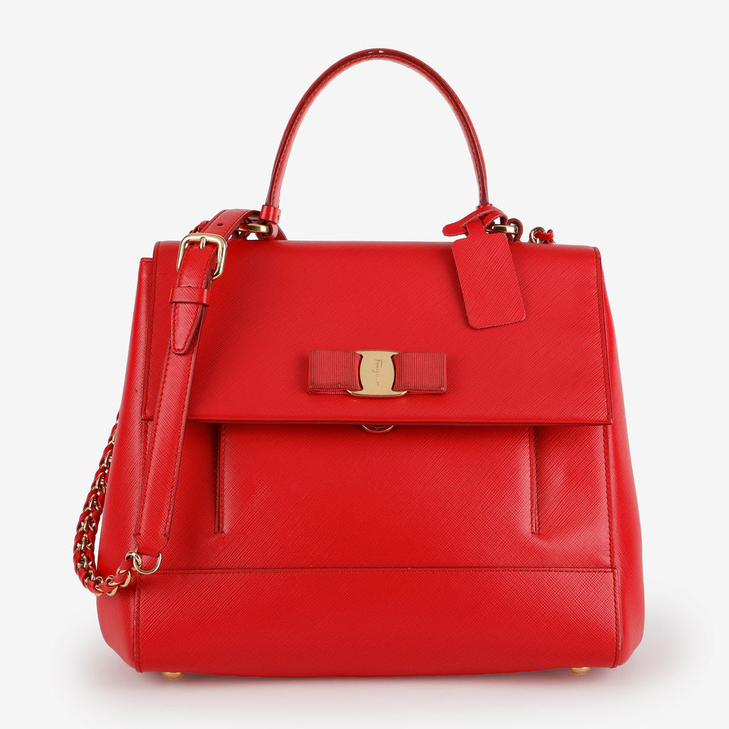 Carrie O Chain Shoulder Bag, Pamplona Red