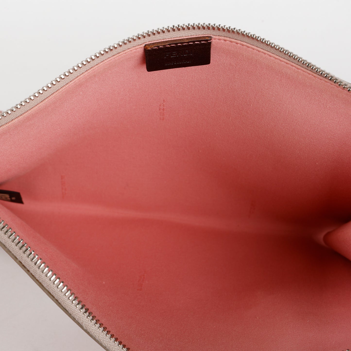 Monster Zip Pouch, Pink/Red/Taupe