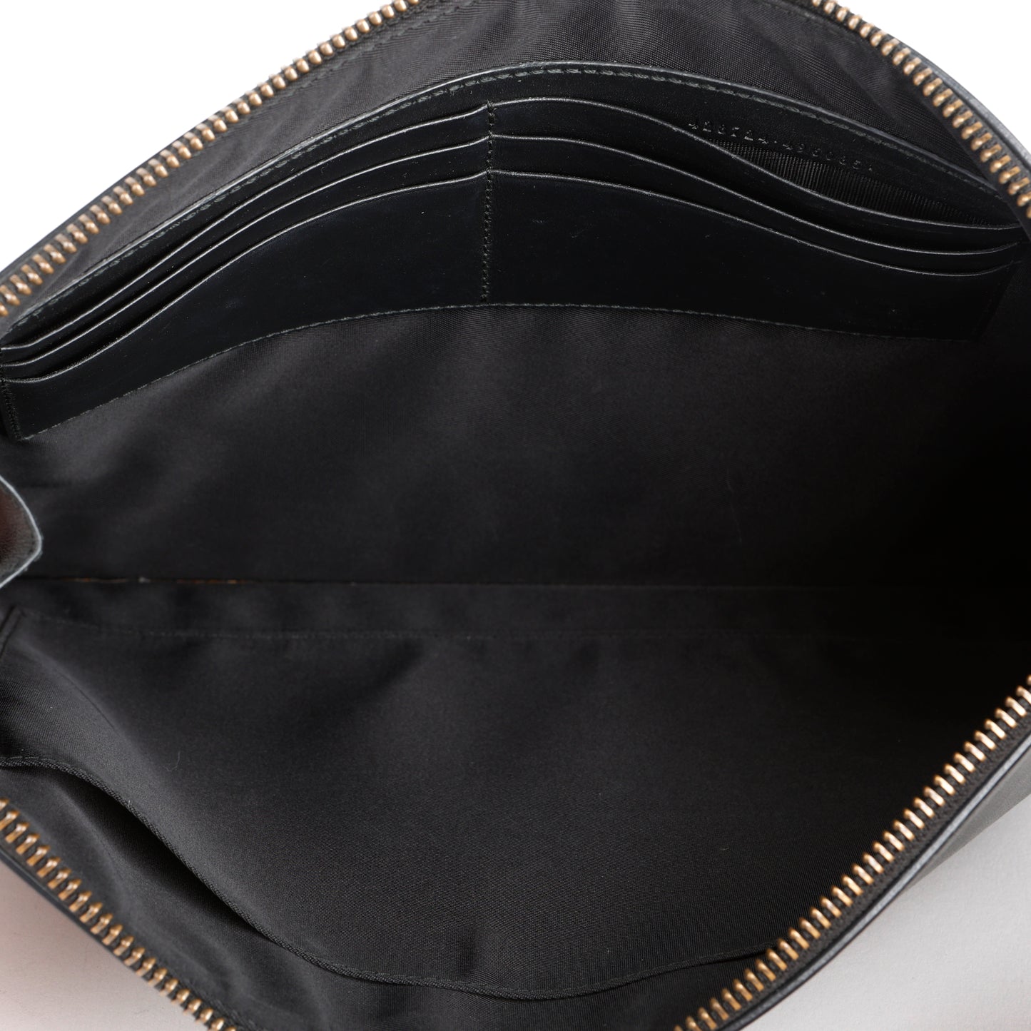 Rajah Zipped Wristlet, Black Smooth Calfskin