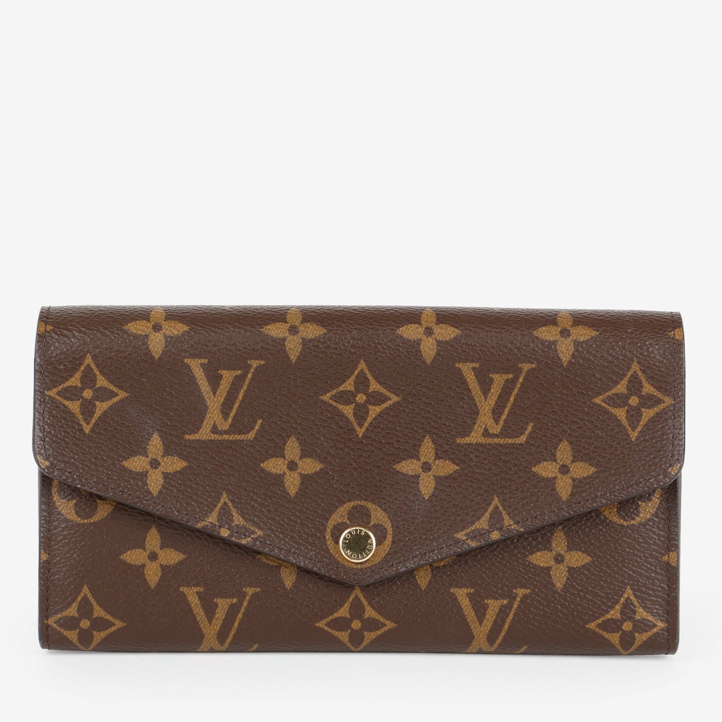 Sarah Wallet, Monogram/Fuchsia