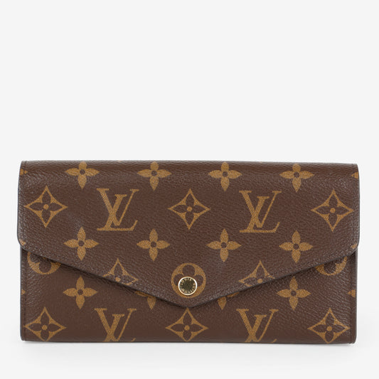 Sarah Wallet, Monogram/Fuchsia