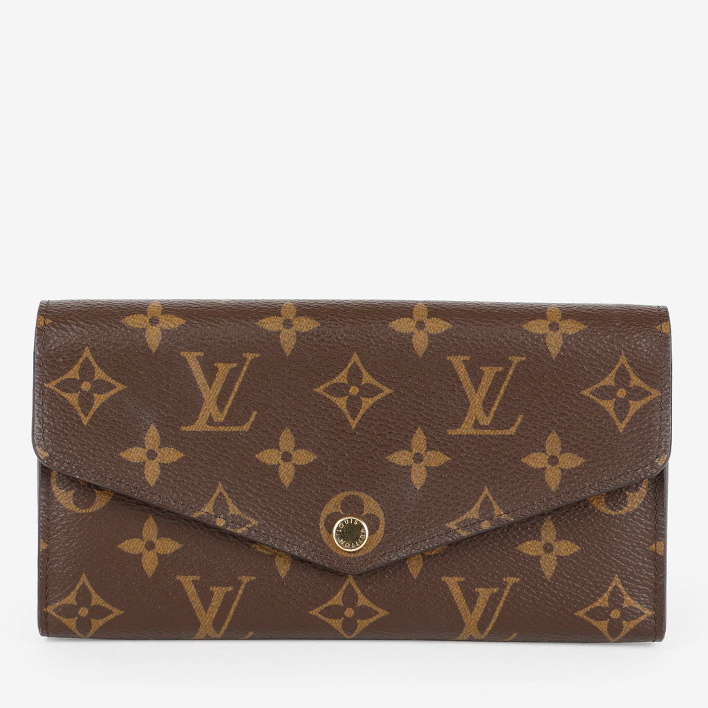 Sarah Wallet, Monogram/Fuchsia