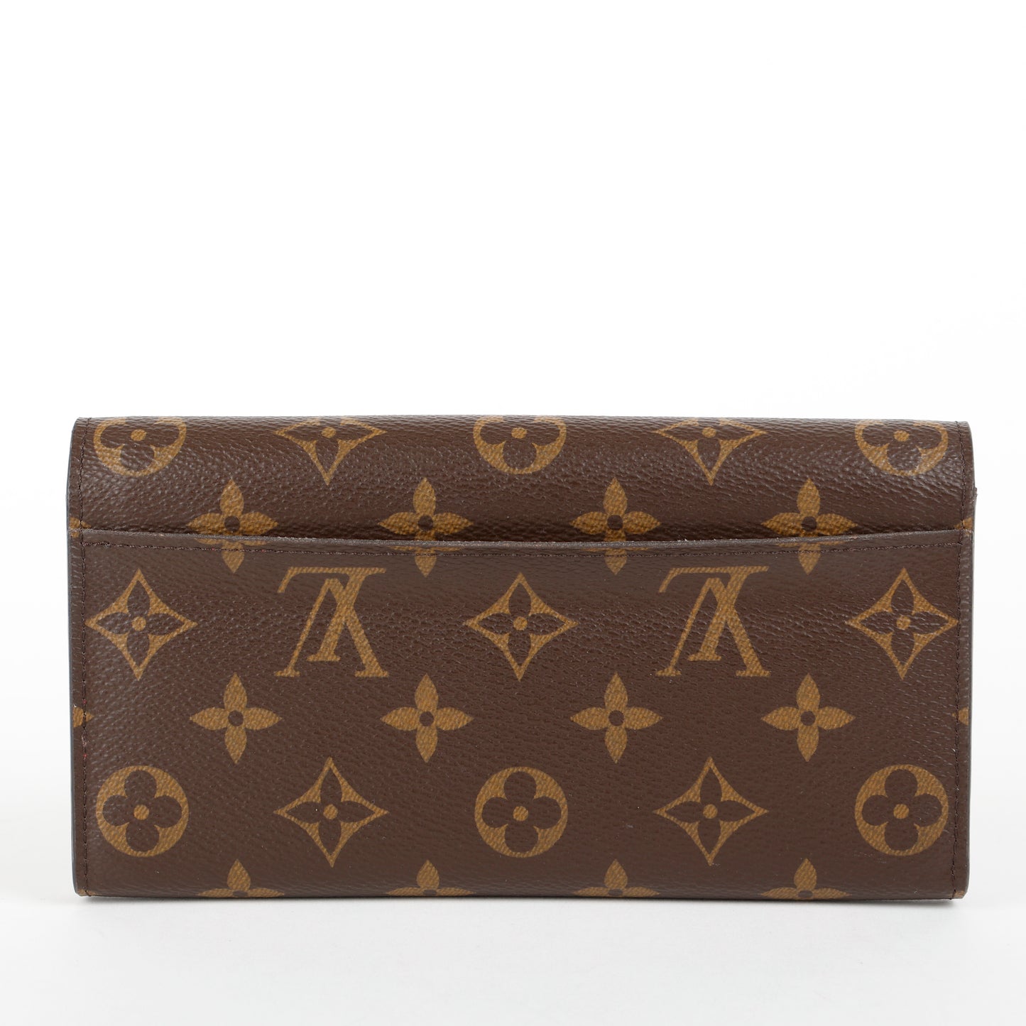 Sarah Wallet, Monogram/Fuchsia