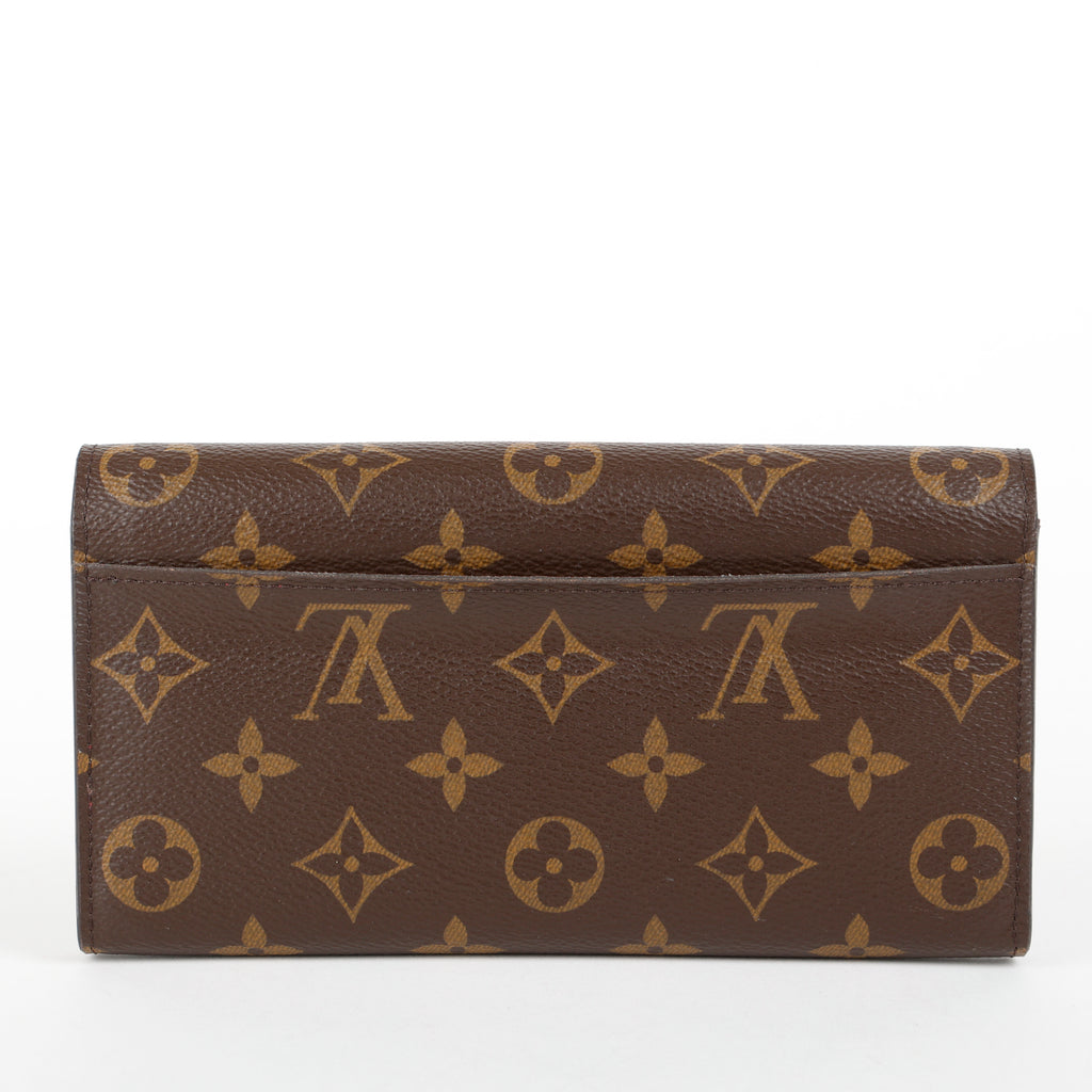 Sarah Wallet, Monogram/Fuchsia