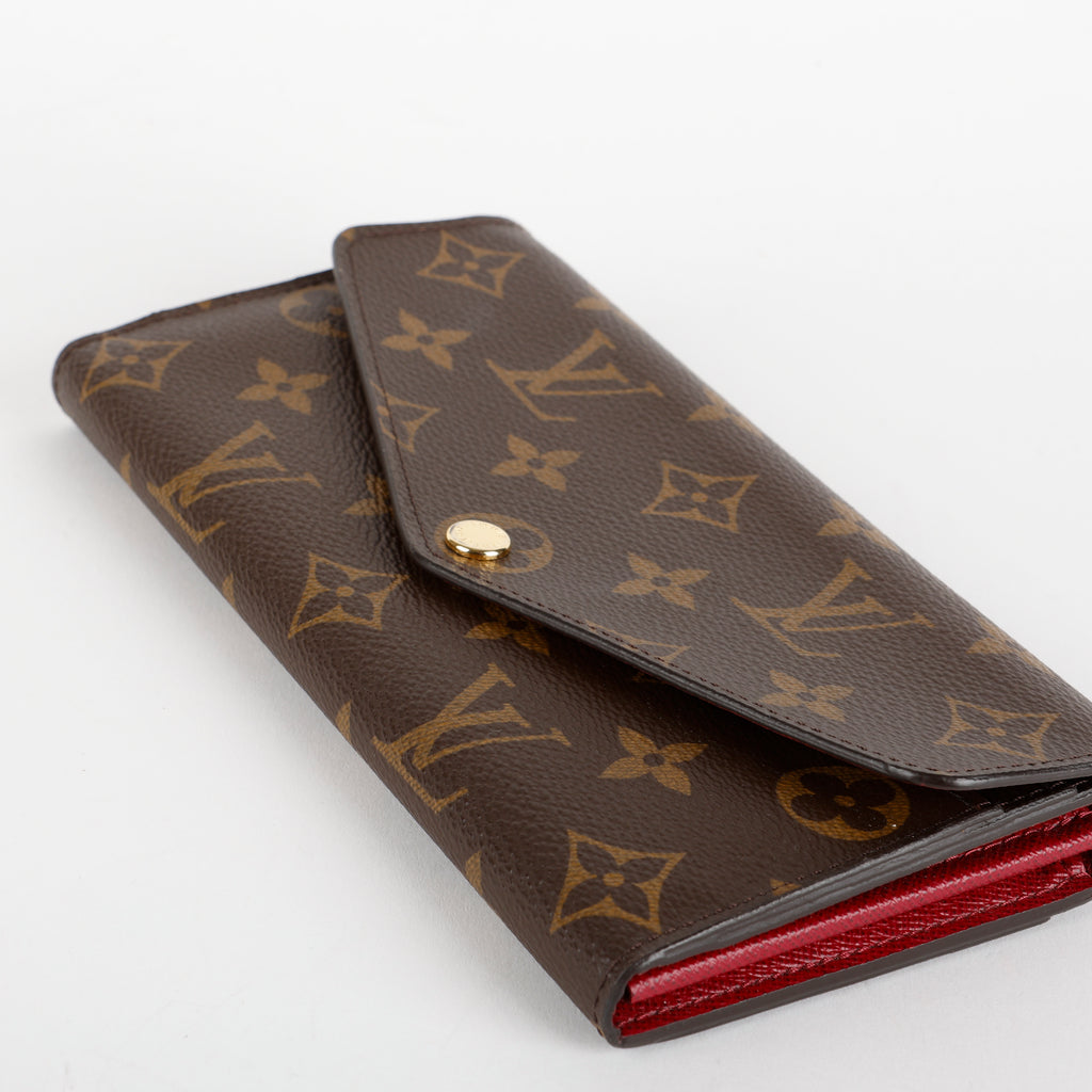 Sarah Wallet, Monogram/Fuchsia
