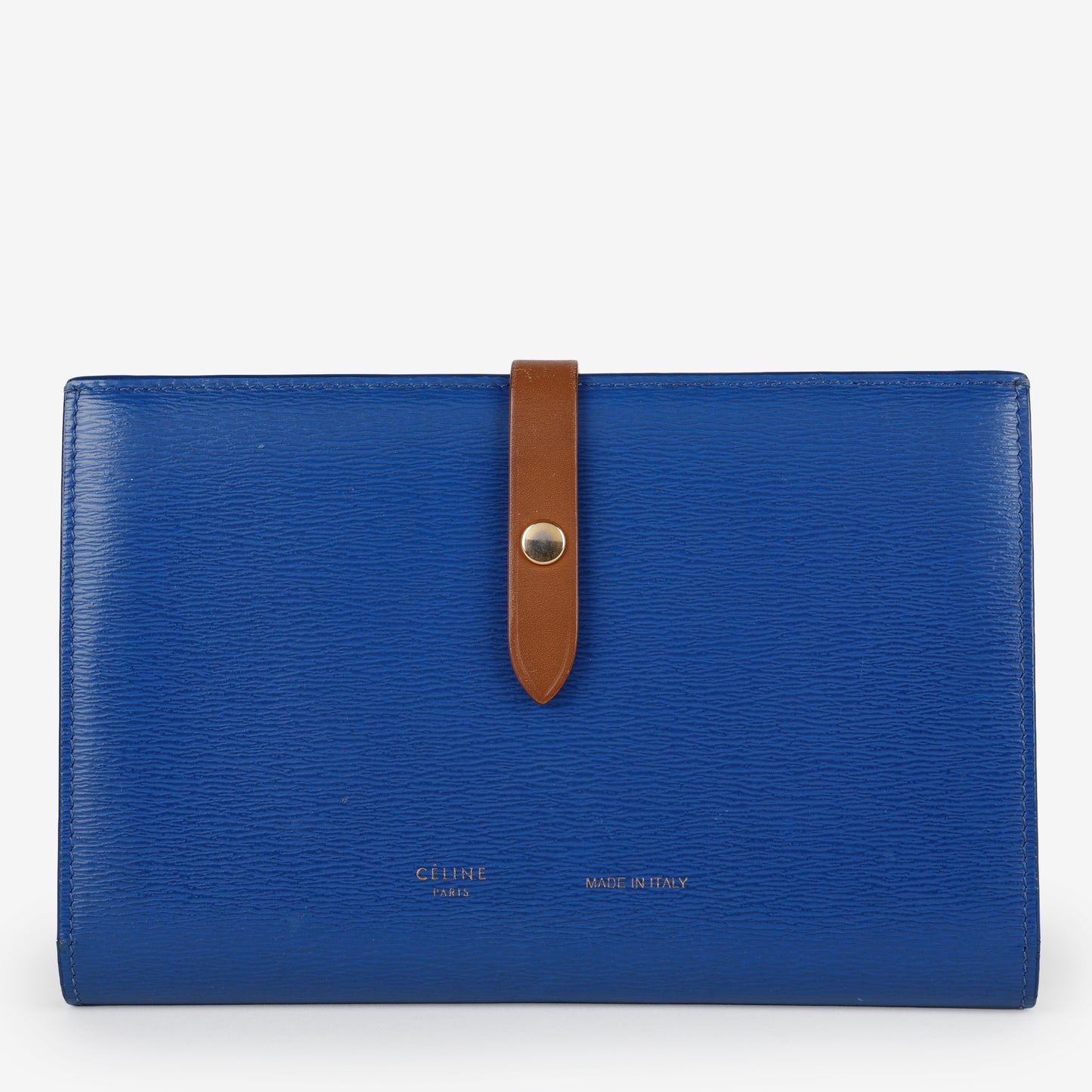 Large Multifunction Strap Wallet, Blue/Brown