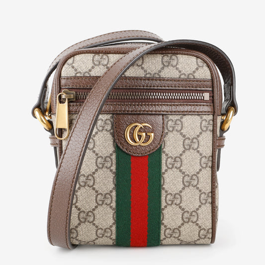 Mini Vertical Ophidia Crossbody, Coated Canvas