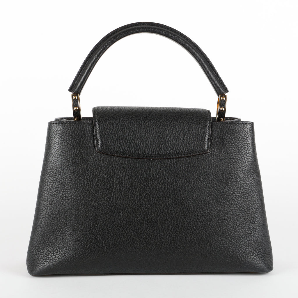 Capucines PM, Black Calfskin