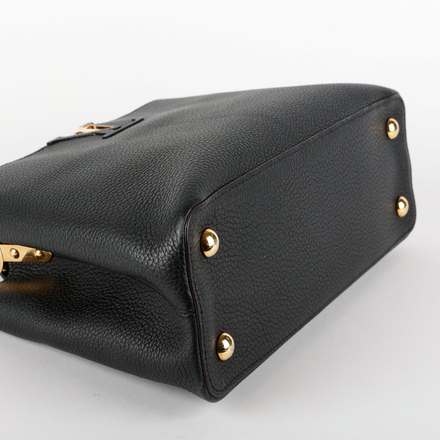 Capucines PM, Black Calfskin