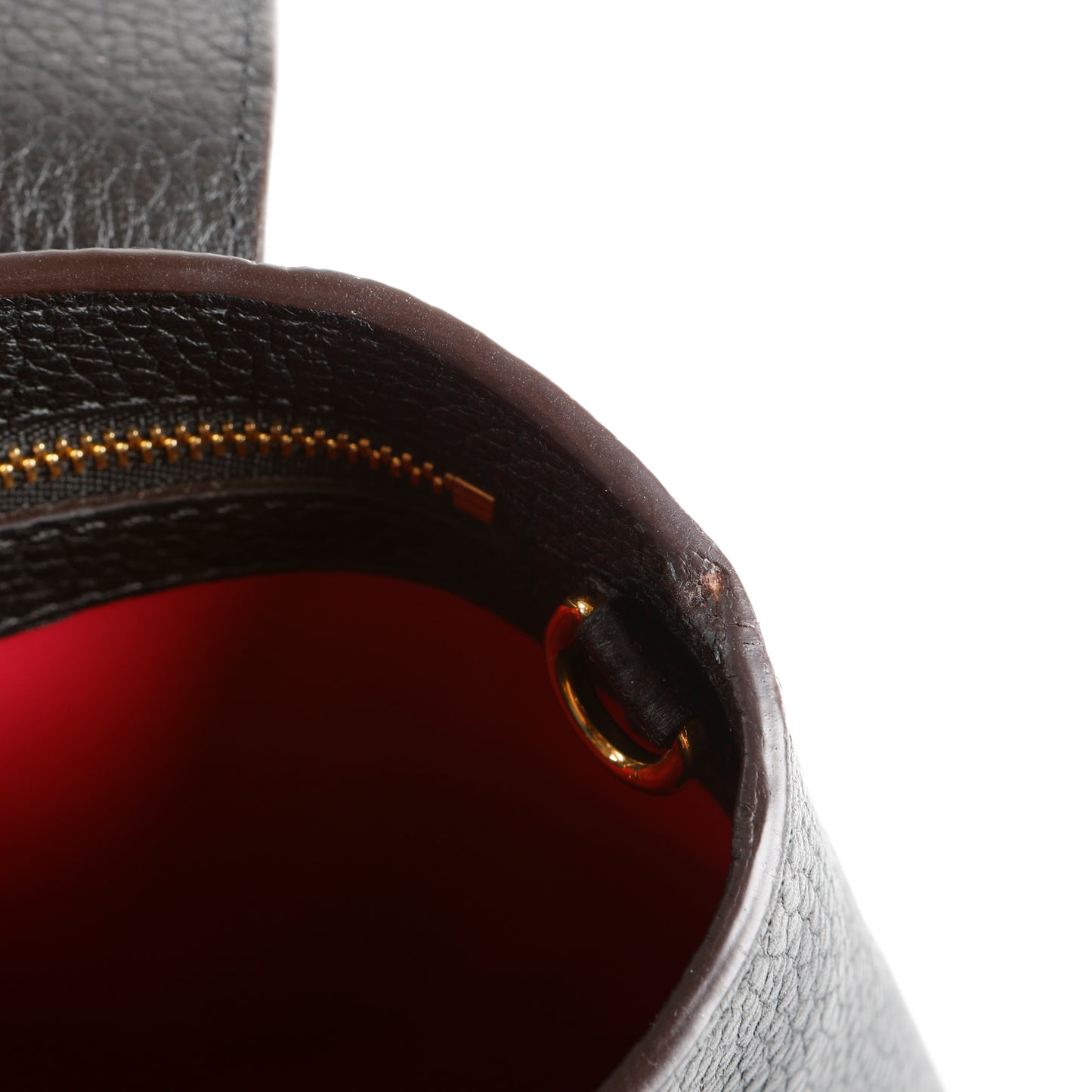 Capucines PM, Black Calfskin