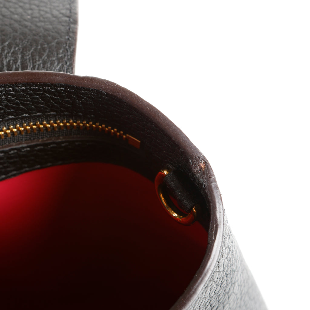 Capucines PM, Black Calfskin