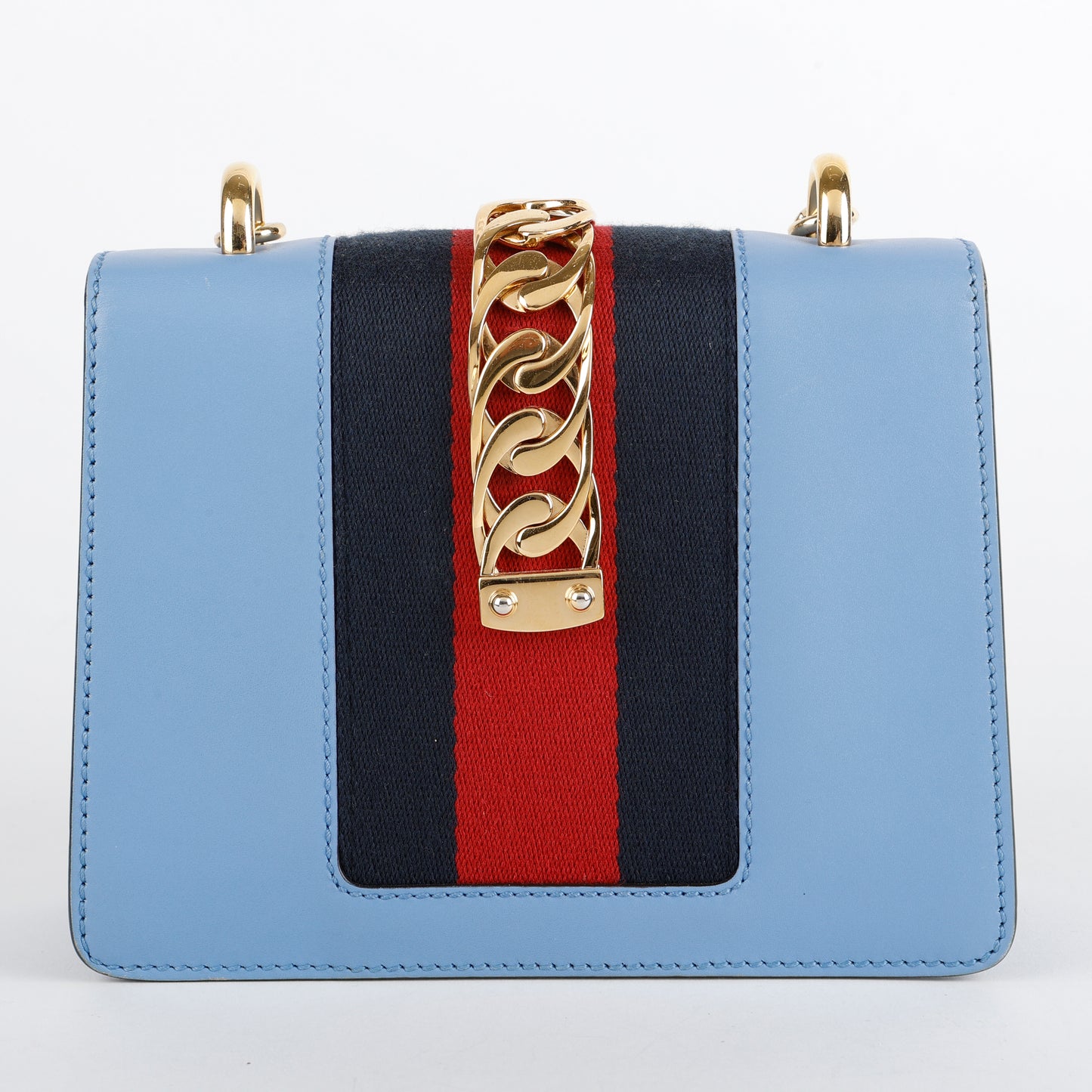 Mini Sylvie Chain Bag, Blue