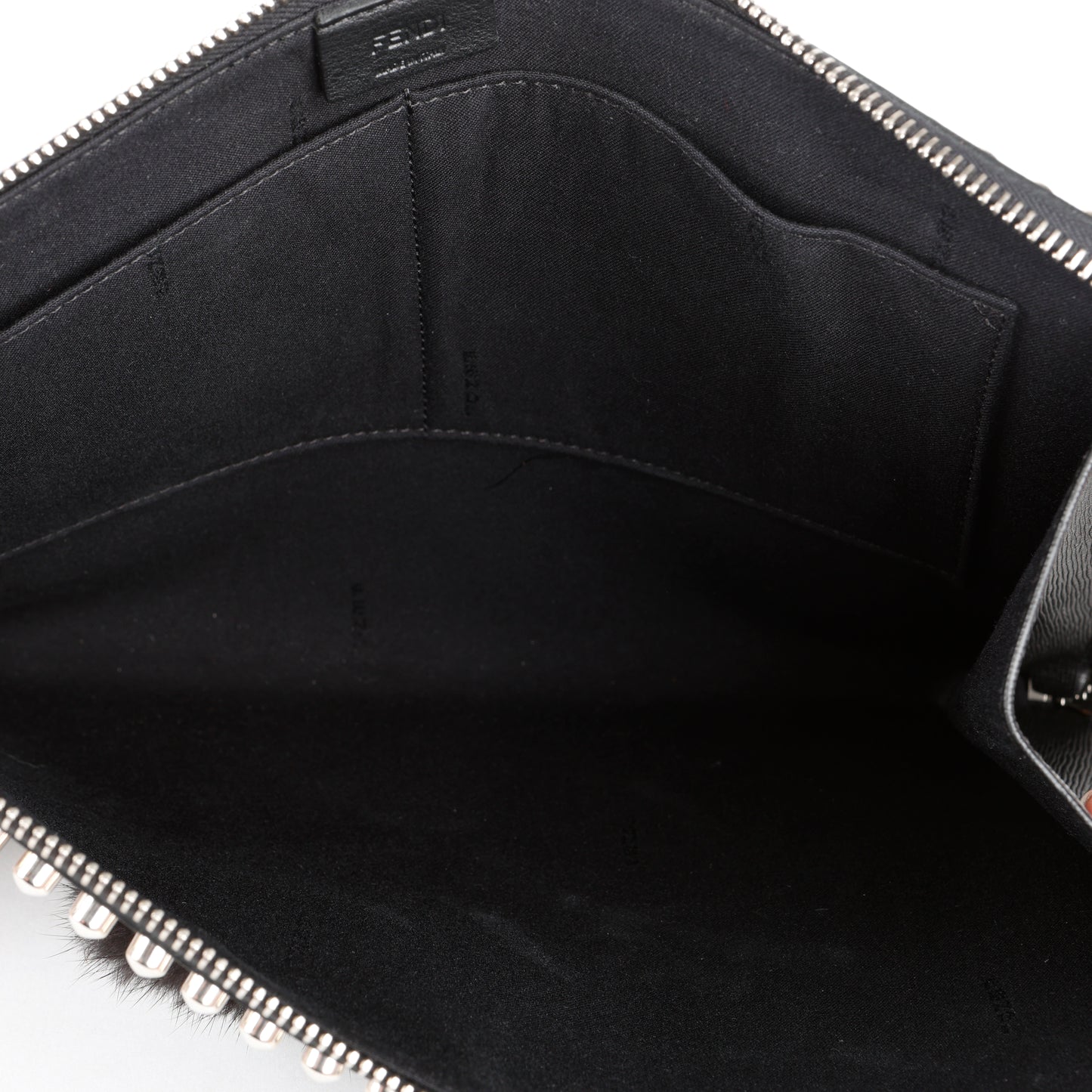 Karlito Leather Clutch, Black
