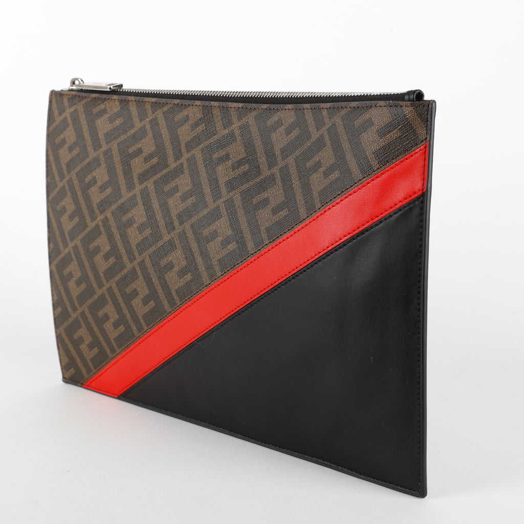 Wristlet Zucca Diagonal Clutch, Red