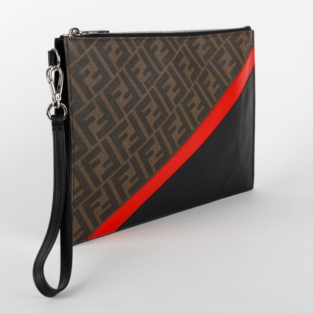 Wristlet Zucca Diagonal Clutch, Red