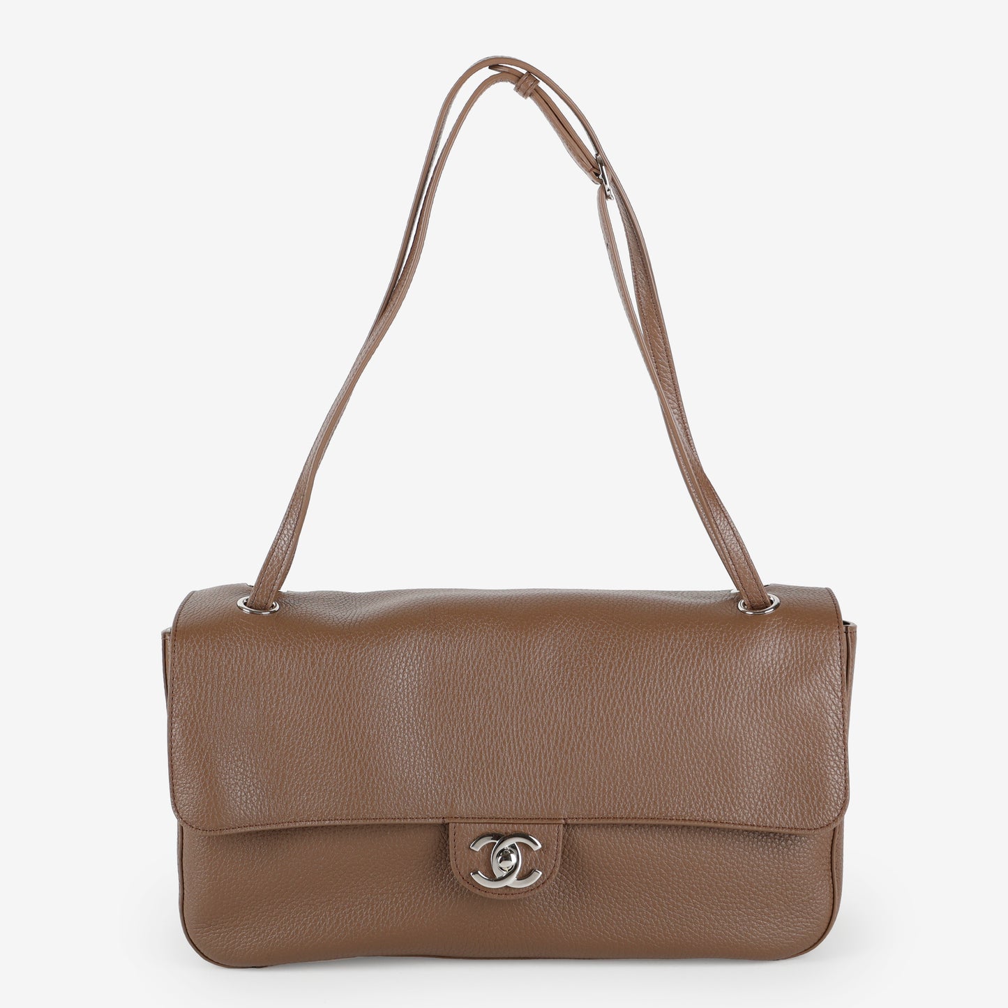 Souplissimo Maxi Flap, Light Brown Calfskin SHW