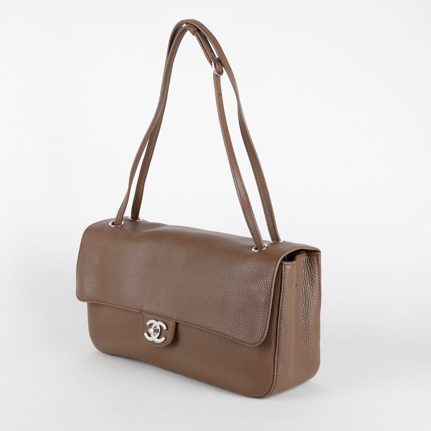 Souplissimo Maxi Flap, Light Brown Calfskin SHW