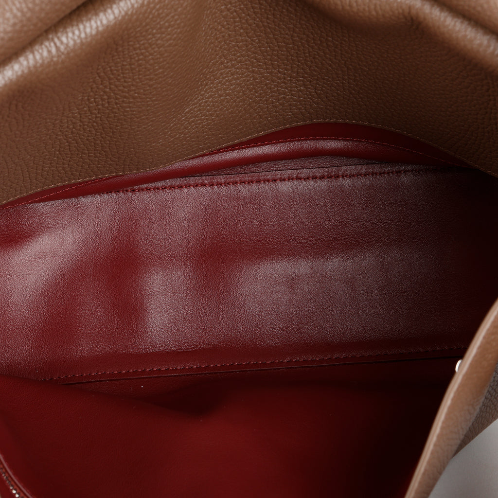 Souplissimo Maxi Flap, Light Brown Calfskin SHW