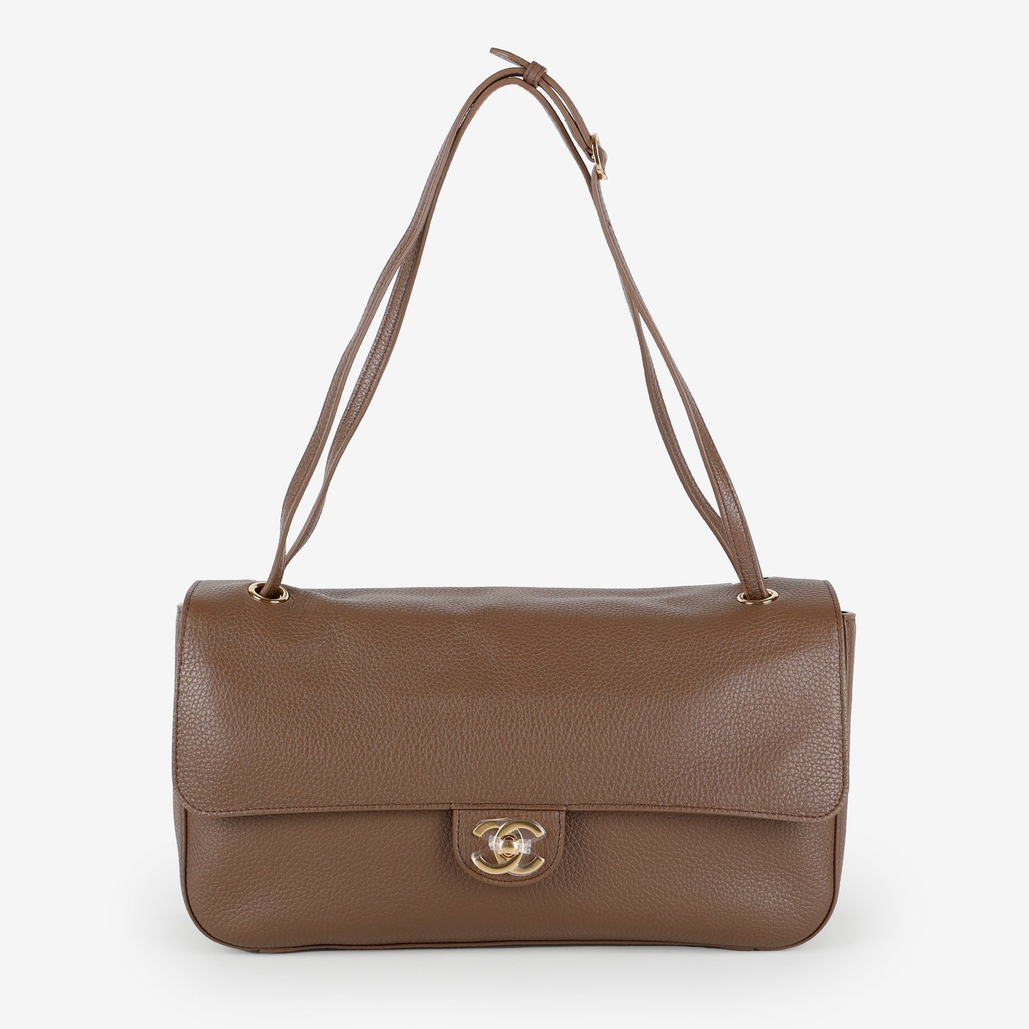 Souplissimo Maxi Flap, Light Brown Calfskin GHW