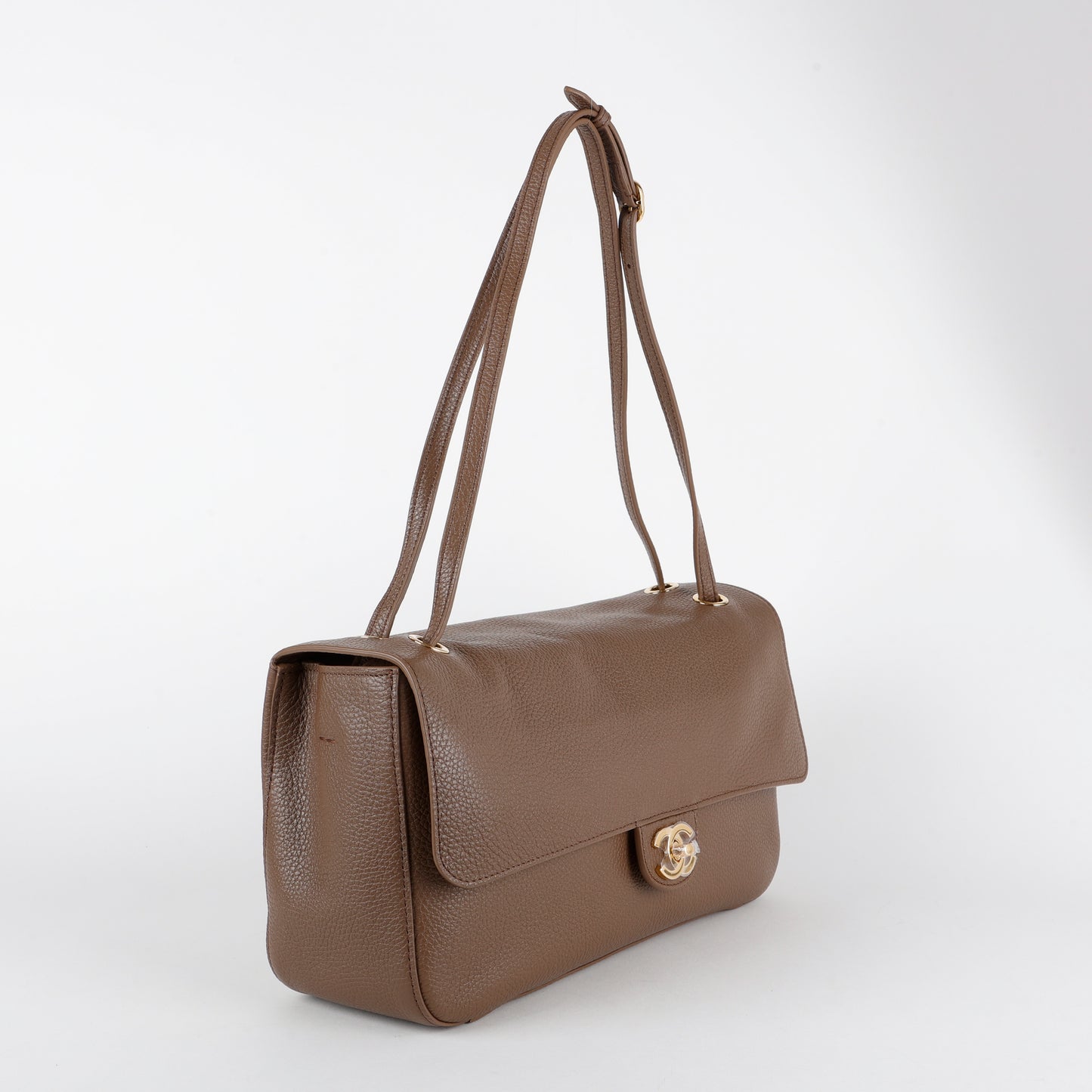 Souplissimo Maxi Flap, Light Brown Calfskin GHW