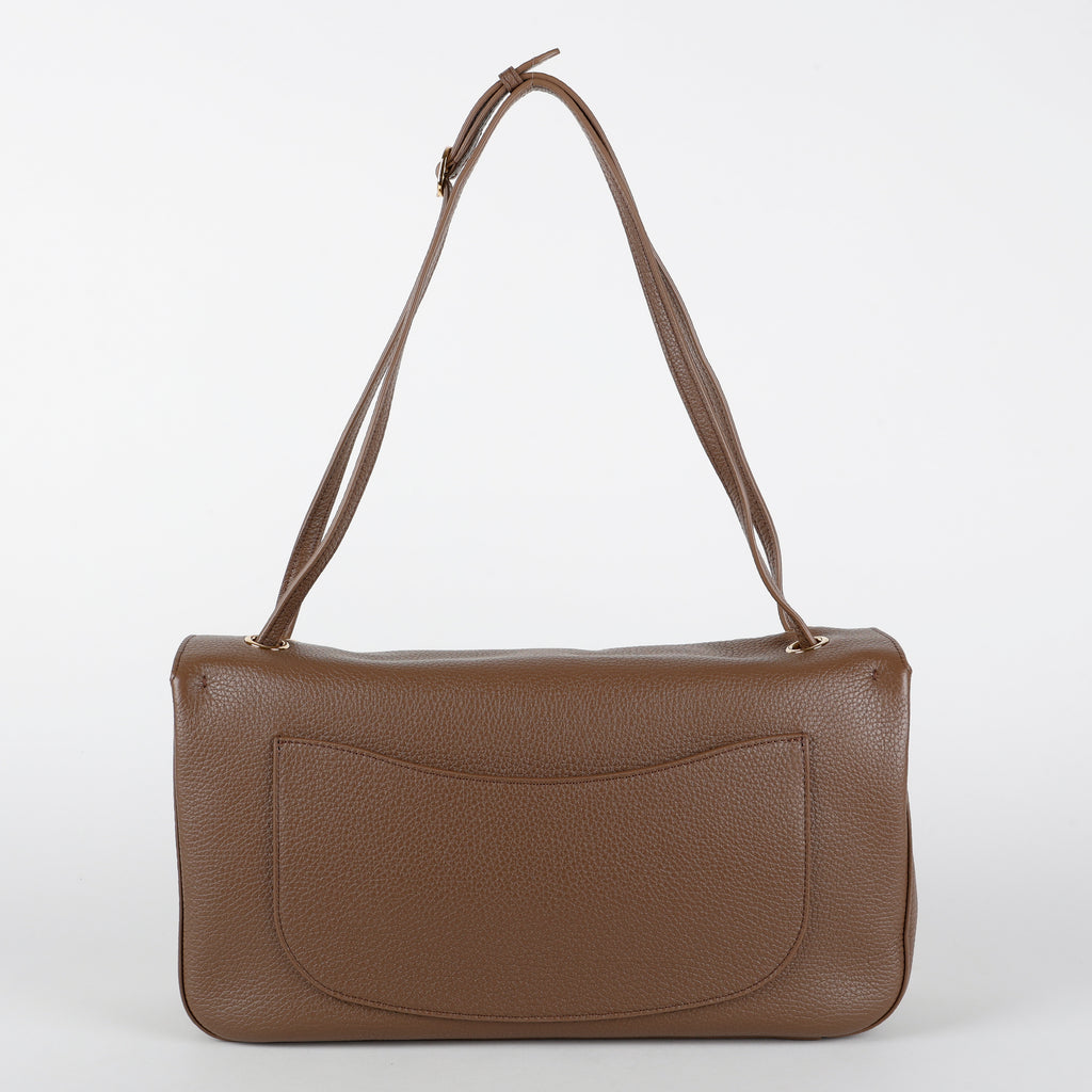 Souplissimo Maxi Flap, Light Brown Calfskin GHW