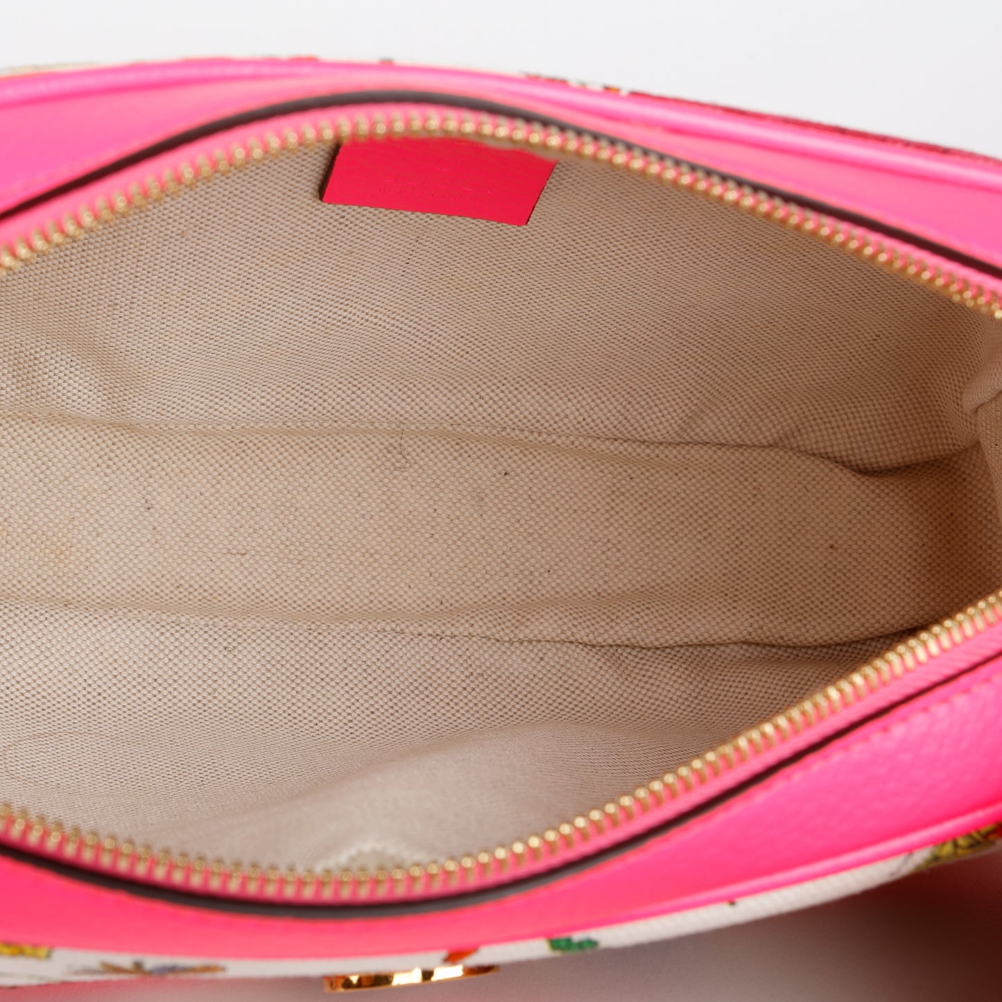 Flora Canvas Shoulder Bag, Fuchsia