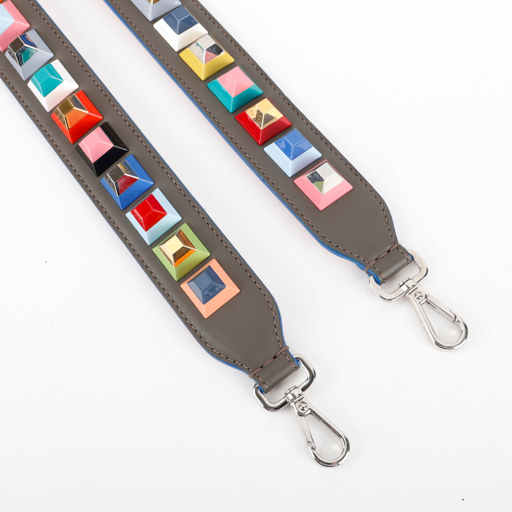 Multicolor Studded Strap, Grey