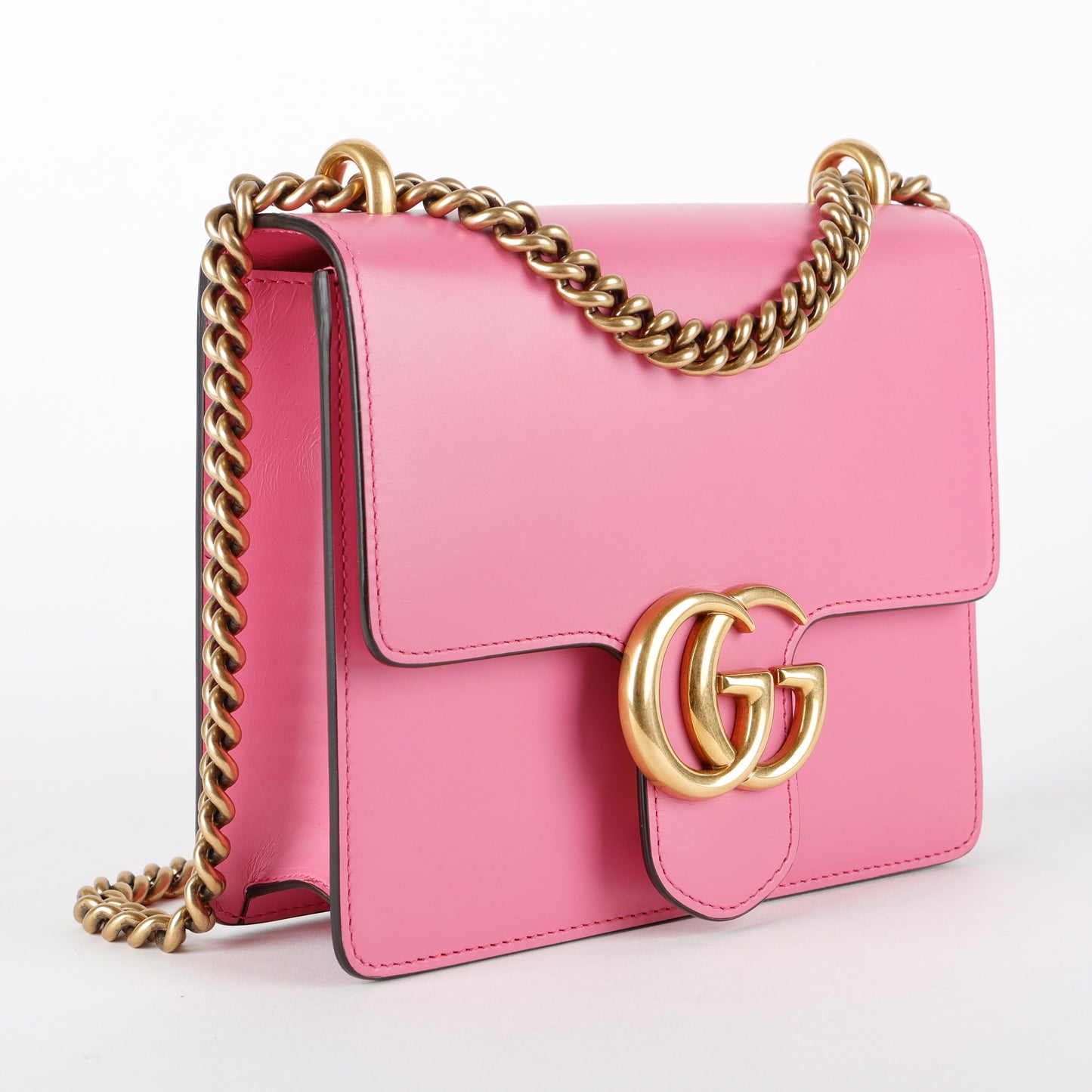 Small GG Marmont Chain Bag, Bubblegum Pink