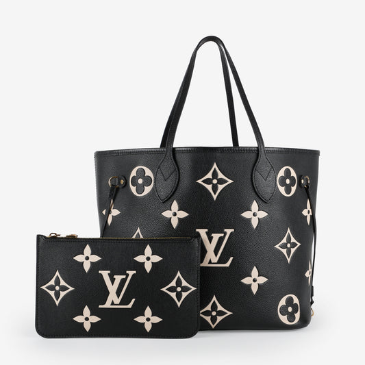 Neverfull MM, Black/Cream Bicolor Empreinte