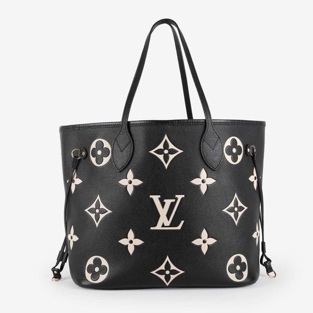 Neverfull MM, Black/Cream Bicolor Empreinte