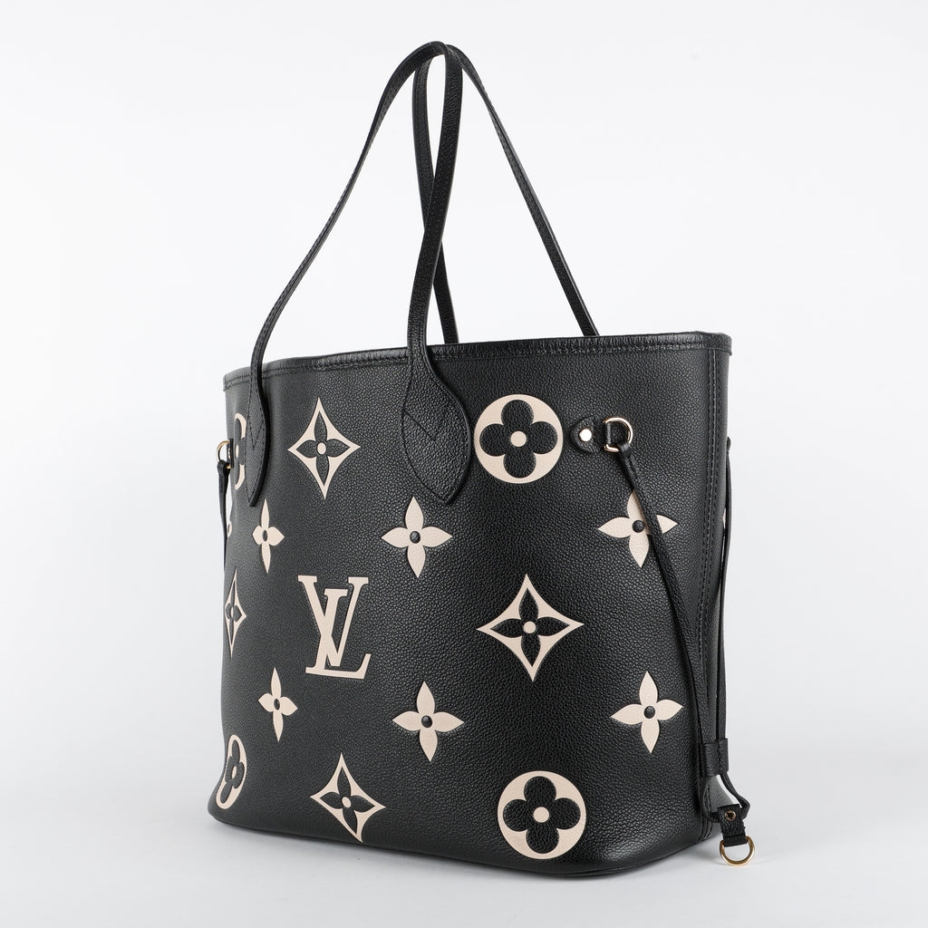 Neverfull MM, Black/Cream Bicolor Empreinte