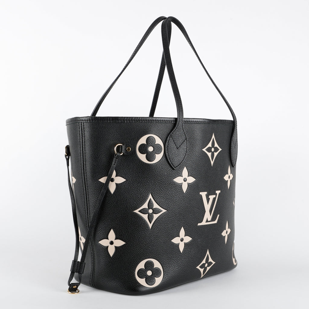 Neverfull MM, Black/Cream Bicolor Empreinte