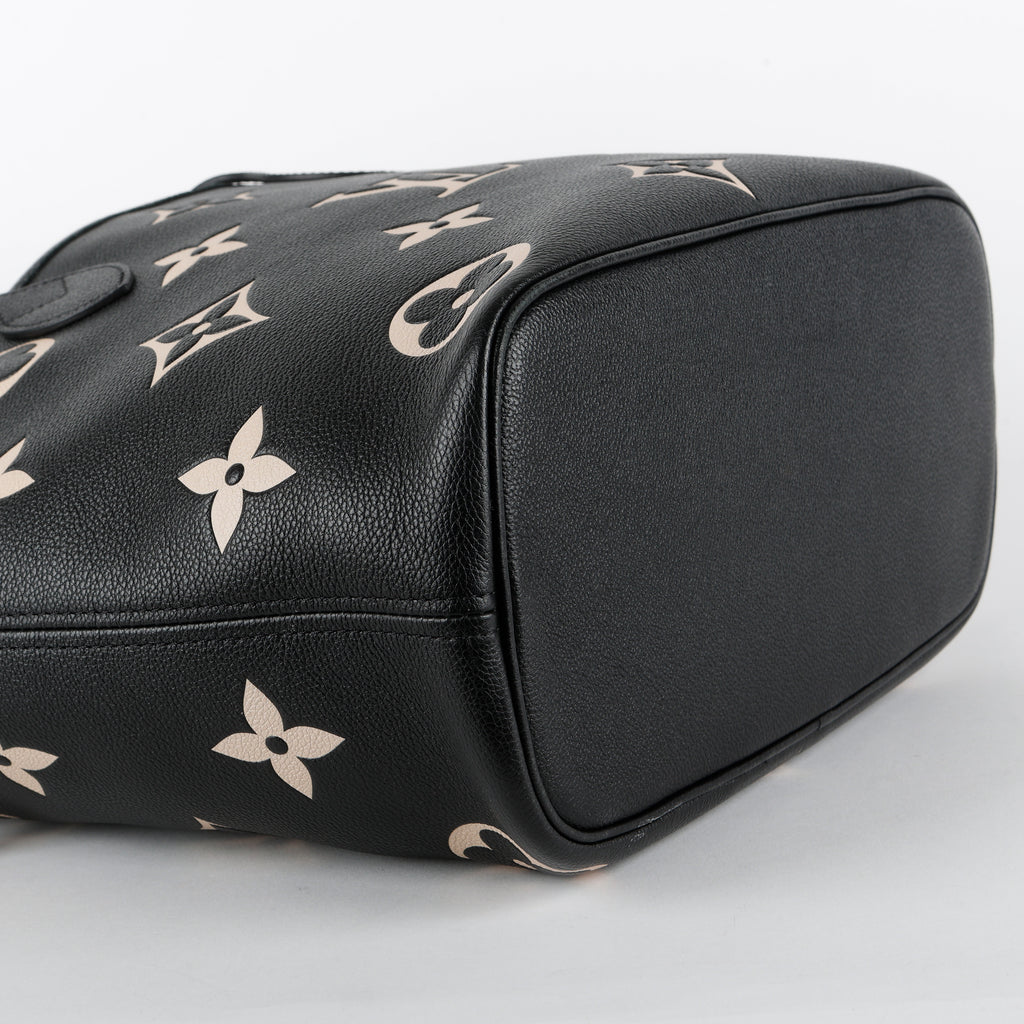 Neverfull MM, Black/Cream Bicolor Empreinte