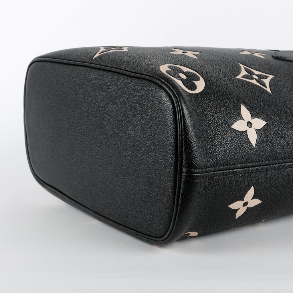 Neverfull MM, Black/Cream Bicolor Empreinte