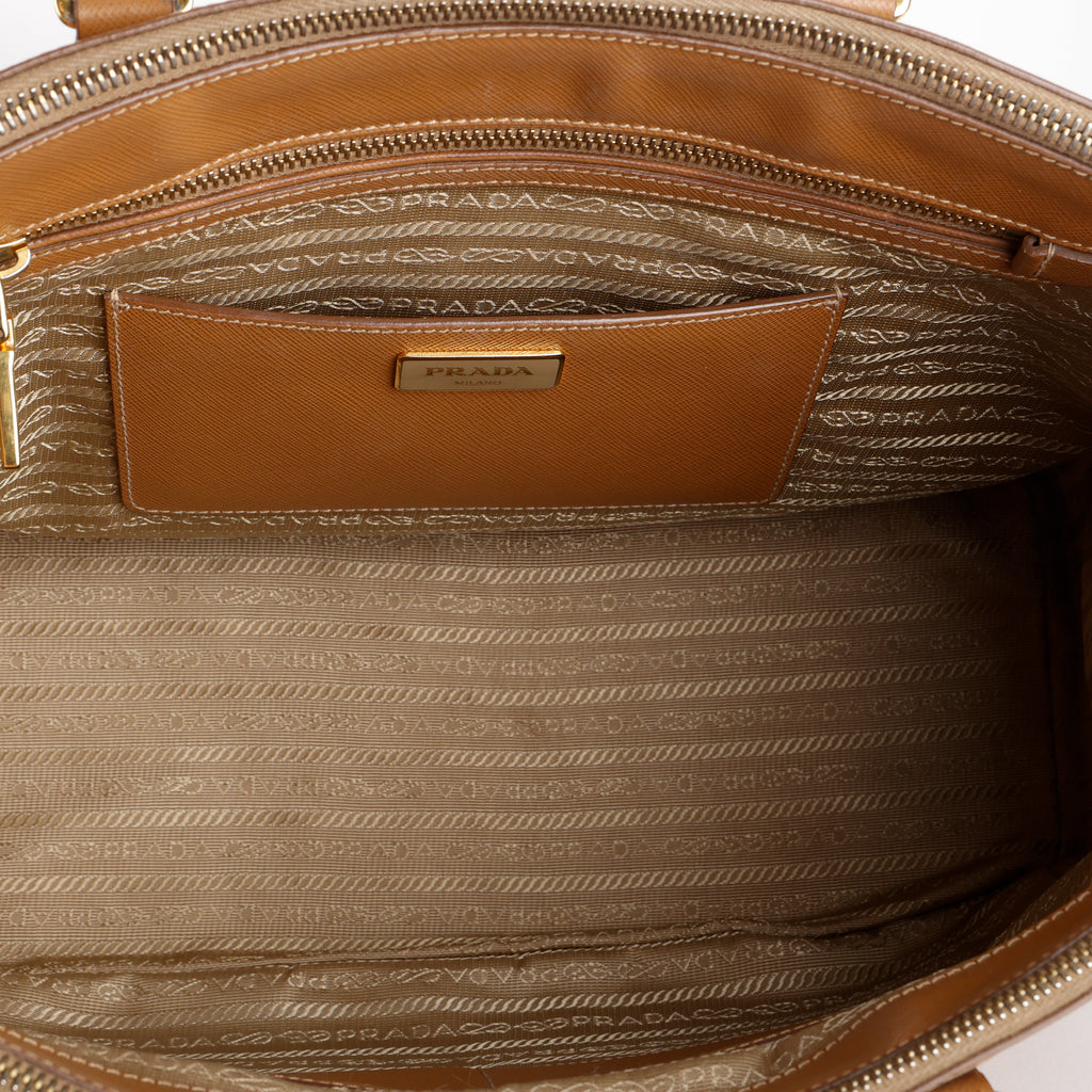 Large Galleria, Congac Saffiano (w/o strap)
