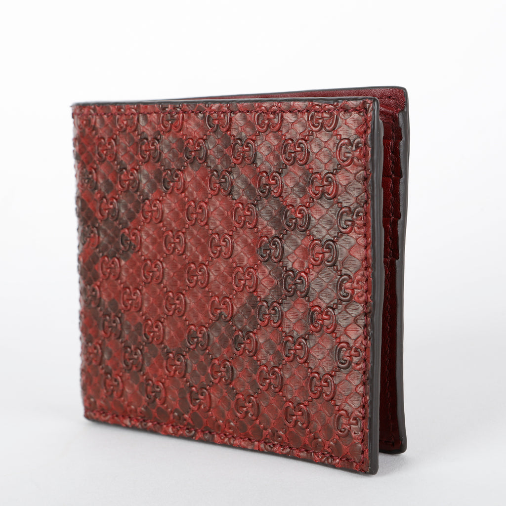 Aria Bifold Wallet, Bordeaux Python