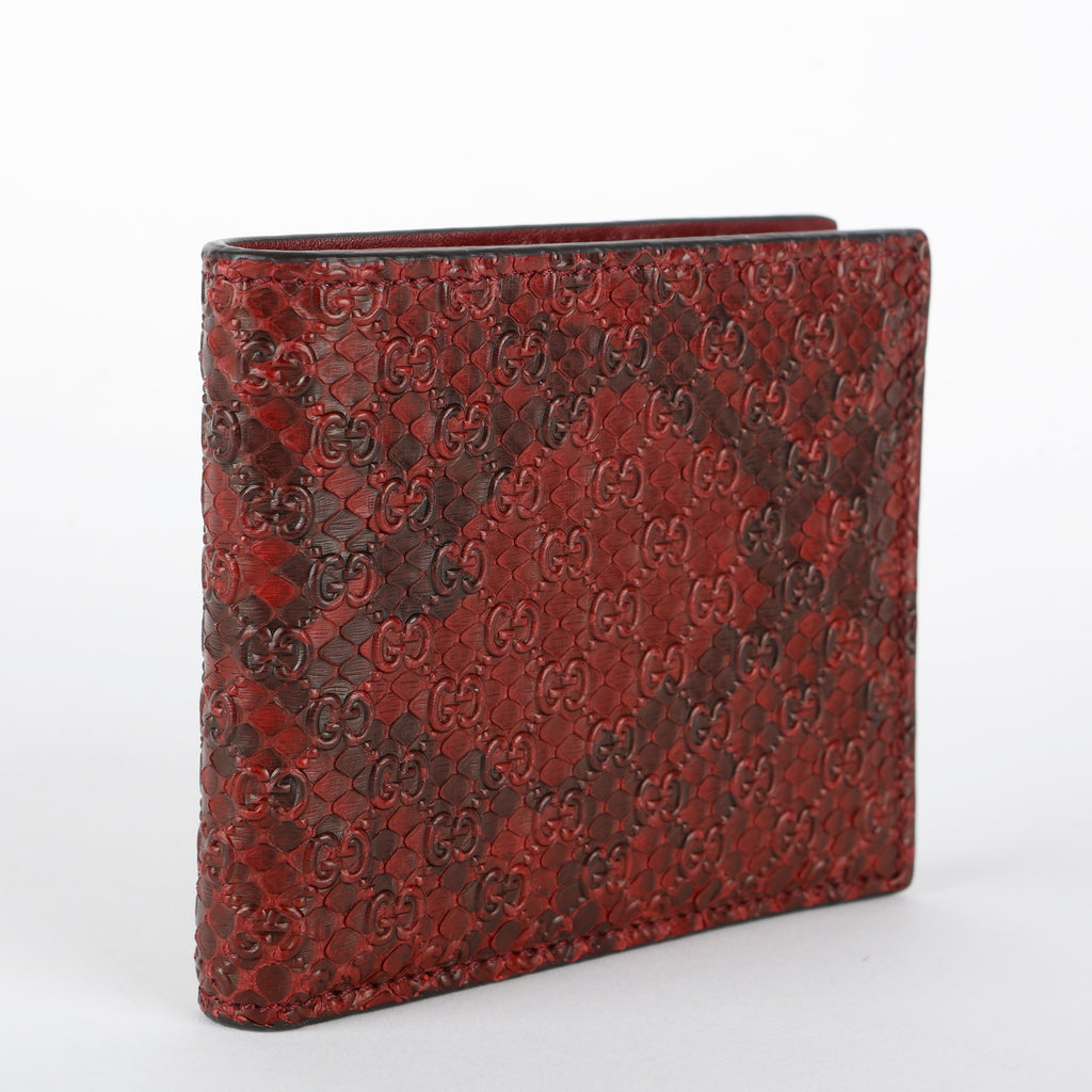 Aria Bifold Wallet, Bordeaux Python